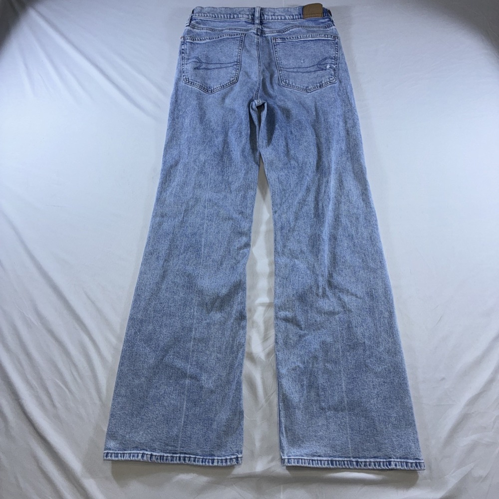 American Eagle Low Rise Baggy Flare Y2K Jeans Women's Size 2 Long - Picture 12 of 14
